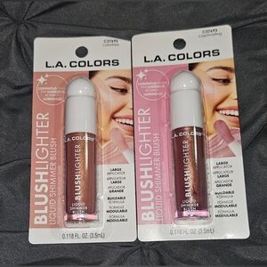 L.A. COLORS Blushlighter Liquid Shimmer Blush - Carefree & Captivating BNIB